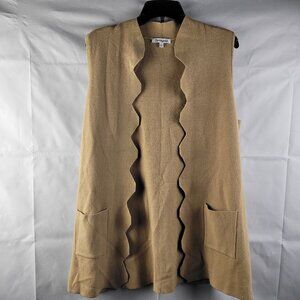 SERENGETI BRAND Sz L Crinkle Cut Grannycore Viscose Blend Vest